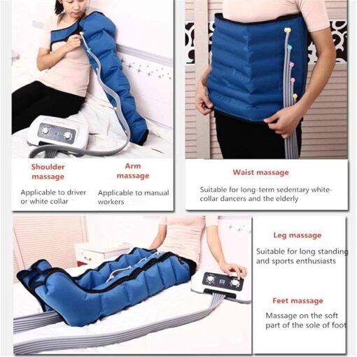 Air Compression Electric Leg Massager, Compression Pump, Recovery Boots, Waist Relax Arm and Foot Massager, Promote Blood Circulation and Lymphatic Drainage